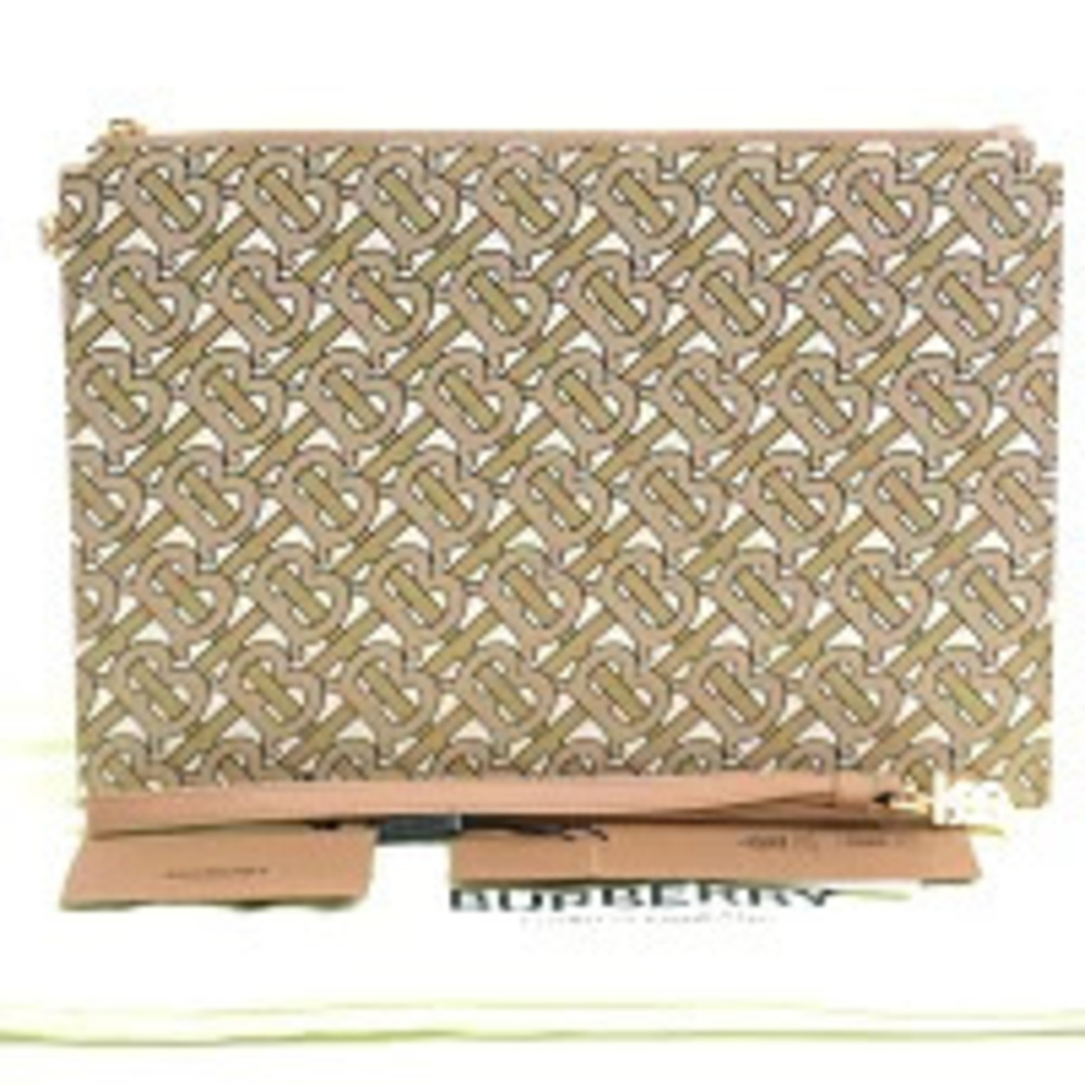 Burberry TB Monogram Clutch Bag Beige - Picture 10 of 10